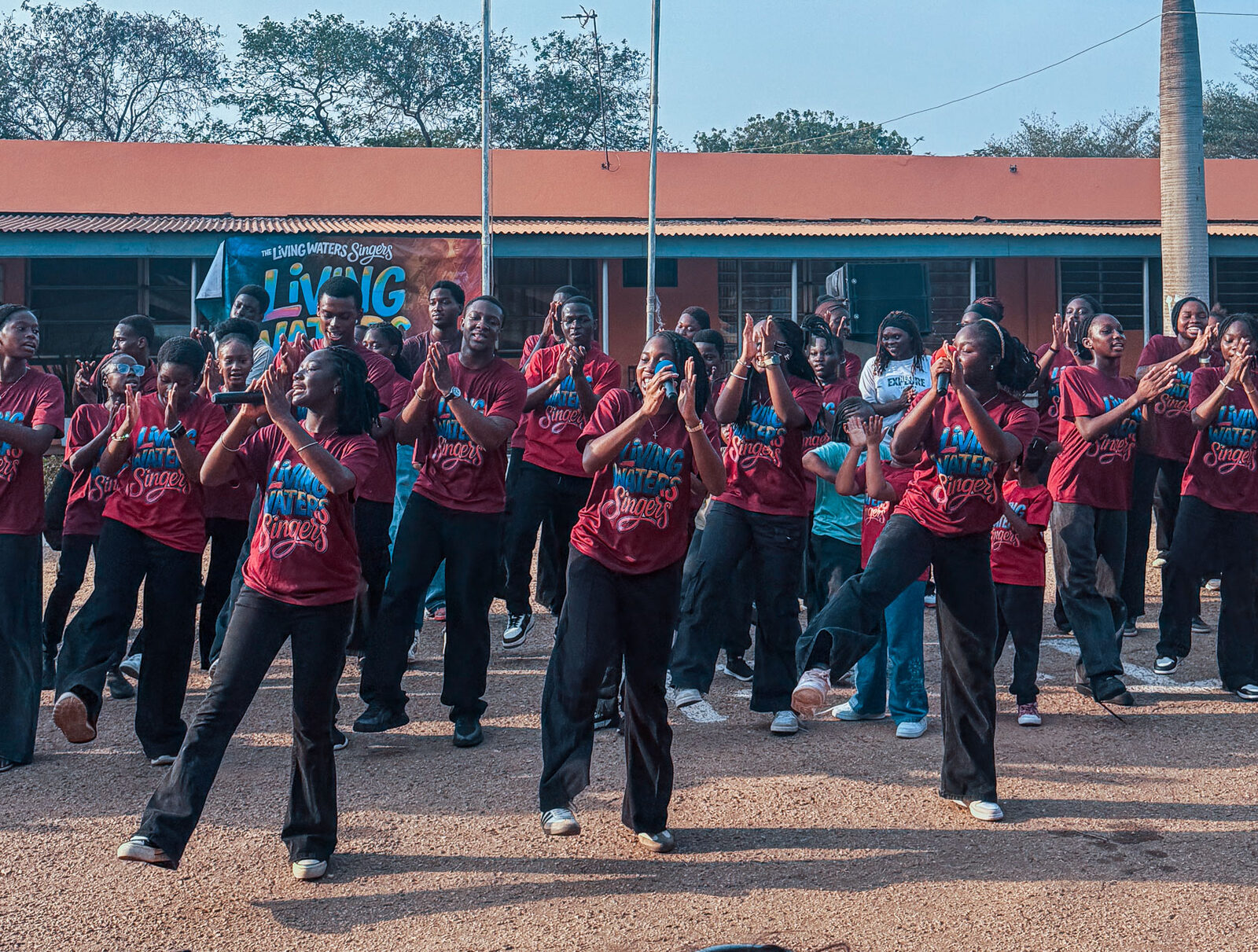 Living Waters Singers performing outdoors